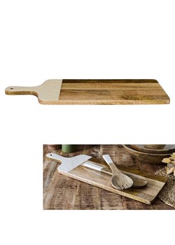 Ethnical Life Deska w kolorze brązowo-kremowym do krojenia - 58 x 19 cm ze sklepu Limango Polska w kategorii Deski - zdjęcie 188465641