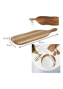 Make a Wish Deska w kolorze jasnobrązowym do krojenia - 50 x 16 cm ze sklepu Limango Polska w kategorii Deski - zdjęcie 188465794