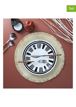 Ethnical Life Podkładki stołowe (6 szt.) w kolorze beżowym - Ø 38 cm ze sklepu Limango Polska w kategorii Podkładki na stół - zdjęcie 188465821