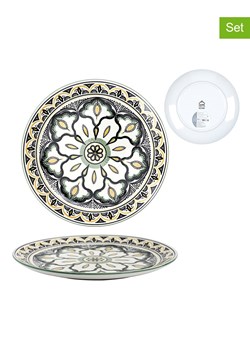 every ware Talerze obiadowe (6 szt.) "Mandala" w kolorze zielono-biało-czarnym - Ø 26 cm ze sklepu Limango Polska w kategorii Naczynia - zdjęcie 188465844