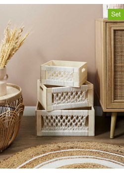 The Home Deco Kids Skrzynki (3 szt.) w kolorze beżowym ze sklepu Limango Polska w kategorii Pojemniki kuchenne - zdjęcie 188465974