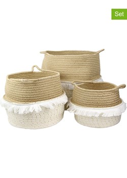 THE HOME DECO FACTORY Kosze (3 szt.) w kolorze jasnobrązowym ze sklepu Limango Polska w kategorii Pojemniki kuchenne - zdjęcie 188465984