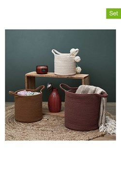Ethnical Life Kosze (3 szt.) w kolorze pomarańczowo-jasnobrązowo-kremowym ze sklepu Limango Polska w kategorii Pojemniki kuchenne - zdjęcie 188466052