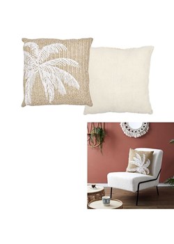 Garden Spirit Poduszka "Palm" w kolorze beżowym - 40 x 40 cm ze sklepu Limango Polska w kategorii Poduszki dekoracyjne - zdjęcie 188466204
