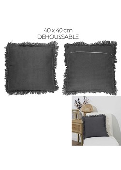 Garden Spirit Poduszka "Gaufre" w kolorze antracytowym - 40 x 40 cm ze sklepu Limango Polska w kategorii Poduszki dekoracyjne - zdjęcie 188466233