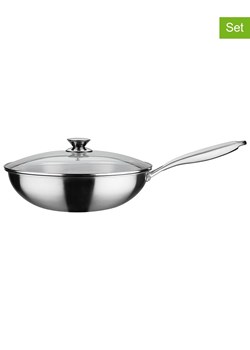 GSW 2-częściowy zestaw "Inoxxa" w kolorze srebrnym - Ø 32 cm ze sklepu Limango Polska w kategorii Garnki - zdjęcie 188469714