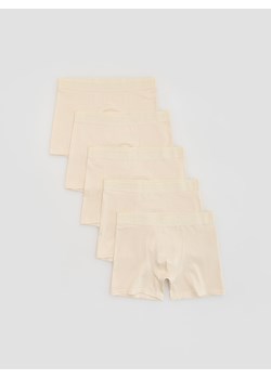 Reserved - 5 pack bokserek Long - kremowy ze sklepu Reserved w kategorii Majtki męskie - zdjęcie 188470342