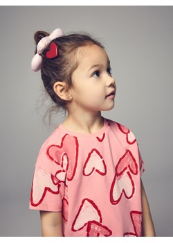 Reserved - Wzorzysty t-shirt - różowy ze sklepu Reserved w kategorii Bluzki dziewczęce - zdjęcie 188470373