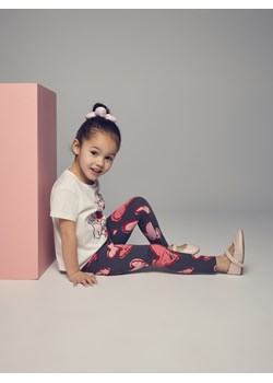 Reserved - Bawełniane legginsy z nadrukiem - ciemnoszary ze sklepu Reserved w kategorii Spodnie dziewczęce - zdjęcie 188470440