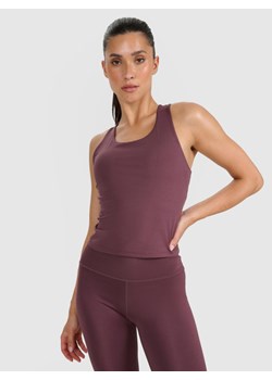 Damski top treningowy szybkoschnący 4F 4FWAW25TFSLF571 - brązowy ze sklepu Sportstylestory.com w kategorii Kurtki damskie - zdjęcie 188470661