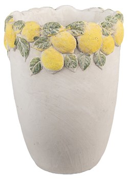 Clayre &amp; Eef Doniczka w kolorze złoto-białym - wys. 23 x Ø 17 cm ze sklepu Limango Polska w kategorii Doniczki i osłonki - zdjęcie 188470962