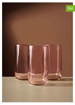 Violeta Home Szklanki (3 szt.) w kolorze jasnoróżowym - 365 ml ze sklepu Limango Polska w kategorii Naczynia - zdjęcie 188471062
