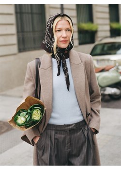 Reserved - Płaszcz z dodatkiem wełny - brązowy ze sklepu Reserved w kategorii Płaszcze damskie - zdjęcie 188471773