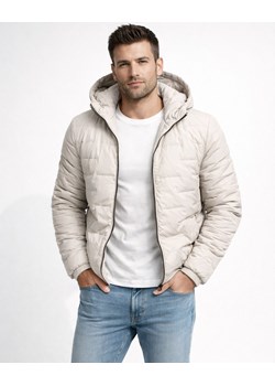 Kurtka męska beżowa z kapturem Recea ze sklepu Recea.pl w kategorii Kurtki męskie - zdjęcie 188472371