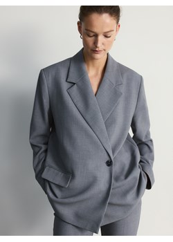 Reserved - Marynarka z dodatkiem wiskozy - ciemnoszary ze sklepu Reserved w kategorii Marynarki damskie - zdjęcie 188472540