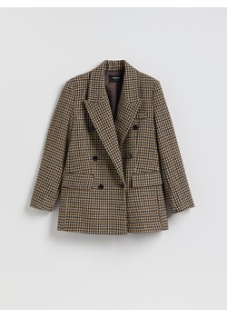 Reserved - Dwurzędowa marynarka z dodatkiem wełny - wielobarwny ze sklepu Reserved w kategorii Marynarki damskie - zdjęcie 188472553