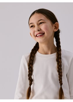 Reserved - Gładka koszulka - złamana biel ze sklepu Reserved w kategorii Bluzki dziewczęce - zdjęcie 188472732