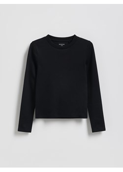 Reserved - Gładka koszulka - czarny ze sklepu Reserved w kategorii Bluzki dziewczęce - zdjęcie 188472744