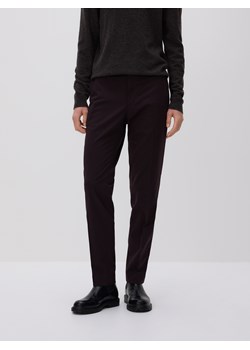 Reserved - Garniturowe spodnie slim fit - mahoniowy ze sklepu Reserved w kategorii Spodnie męskie - zdjęcie 188472774