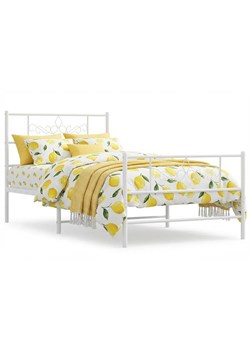 Białe metalowe łóżko jednoosobowe 100x200 cm - Radina ze sklepu Edinos.pl w kategorii Łóżka i materace - zdjęcie 188473321