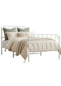 Białe metalowe łóżko industrialne 100x200 cm - Barold ze sklepu Edinos.pl w kategorii Łóżka i materace - zdjęcie 188473324