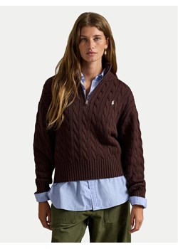 Polo Ralph Lauren Sweter 211963467505 Brązowy Relaxed Fit ze sklepu MODIVO w kategorii Swetry damskie - zdjęcie 188474122