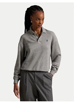 Polo Ralph Lauren Bluza 211947966501 Szary Relaxed Fit ze sklepu MODIVO w kategorii Bluzy damskie - zdjęcie 188474124