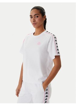 Kappa T-Shirt Banda Adi 371U6WW Biały Regular Fit ze sklepu MODIVO w kategorii Bluzki damskie - zdjęcie 188474160
