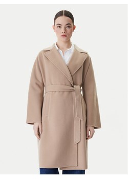 Weekend Max Mara Płaszcz wełniany Civada 2615011011 Beżowy Regular Fit ze sklepu MODIVO w kategorii Płaszcze damskie - zdjęcie 188474200