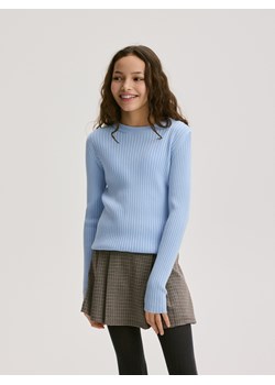 Reserved - Prążkowany sweter - jasnoniebieski ze sklepu Reserved w kategorii Swetry dziewczęce - zdjęcie 188475233