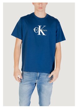 Calvin Klein Jeans T-Shirt Hero Monologo LV04RB862G Błękitny Regular Fit ze sklepu MODIVO w kategorii T-shirty męskie - zdjęcie 188475923