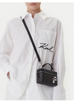 Torebka KARL LAGERFELD B1W32014 Brązowy ze sklepu eobuwie.pl w kategorii Kuferki - zdjęcie 188476581