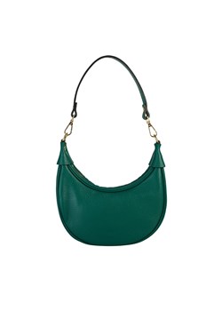 Zielona torebka skórzana półksiężyc z odpinanym paskiem, model Aria ze sklepu Słoń Torbalski w kategorii Listonoszki - zdjęcie 188477384