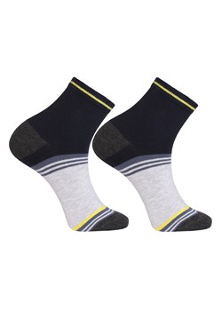 Moraj CSM180-053 skarpety za kostkę bawełniane męskie patt 1-jasny popiel/czarny ze sklepu kontri.pl w kategorii Skarpetki damskie - zdjęcie 188477452