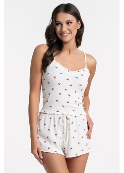 Moraj PDD3100-002 piżama top na ramiączkach i szorty patt 1 -cherry ze sklepu kontri.pl w kategorii Piżamy damskie - zdjęcie 188477453