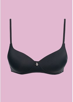 Biustonosz dla nastolatek bez cięć z termicznie modelowanymi miseczkami  - POLYAMIDOWY CZARNY - 65AA czarny ze sklepu PH KEY Sp. z o.o.  w kategorii Biustonosze - zdjęcie 188477681