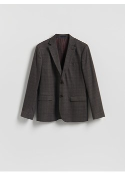 Reserved - Marynarka slim fit z wiskozą - brązowy ze sklepu Reserved w kategorii Marynarki męskie - zdjęcie 188477881