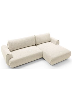 Nowoczesny narożnik rozkładany ecru H3-Z59 ze sklepu Edinos.pl w kategorii Narożniki - zdjęcie 188478803