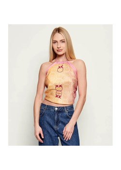 Pinko Top SYNCHRO | Cropped Fit | z dodatkiem jedwabiu ze sklepu Gomez Fashion Store w kategorii Bluzki damskie - zdjęcie 188479001