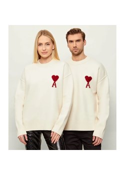 AMI Paris Wełniany sweter | Relaxed fit ze sklepu Gomez Fashion Store w kategorii Swetry damskie - zdjęcie 188479081