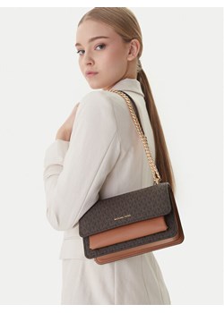 Torebka MICHAEL Michael Kors Claire 30R5GC7L3B Brązowy ze sklepu eobuwie.pl w kategorii Kopertówki - zdjęcie 188480114
