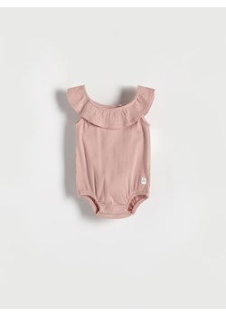 Reserved - Body z falbaną - różowy ze sklepu Reserved w kategorii Body niemowlęce - zdjęcie 188480262