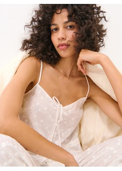 Mohito - Bawełniany top do spania - biały ze sklepu Mohito w kategorii Bluzki damskie - zdjęcie 188480993