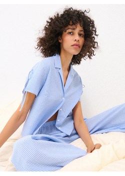 Mohito - Bawełniana góra od piżamy w paski - niebieski ze sklepu Mohito w kategorii Piżamy damskie - zdjęcie 188481022