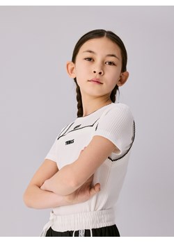 Reserved - T-shirt z imitacja topu - złamana biel ze sklepu Reserved w kategorii Bluzki dziewczęce - zdjęcie 188481904
