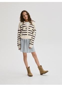 Reserved - Plisowana spódnica z saszetką - jasnoszary ze sklepu Reserved w kategorii Spódnice dziewczęce - zdjęcie 188482051