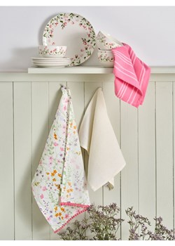 Sinsay - Zestaw kuchennych ścierek w kwiaty i paski 3 pack - wielobarwny ze sklepu Sinsay w kategorii Fartuchy kuchenne - zdjęcie 188483011