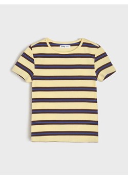 Sinsay - Bawełniana koszulka w paski - wielobarwny ze sklepu Sinsay w kategorii T-shirty chłopięce - zdjęcie 188483121