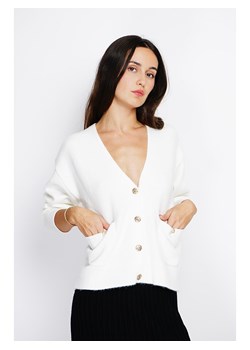 ASSUILI Kaszmirowy kardigan w kolorze białym ze sklepu Limango Polska w kategorii Swetry damskie - zdjęcie 188483522