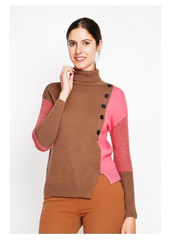 ASSUILI Sweter w kolorze jasnobrązowo-jasnoróżowym ze sklepu Limango Polska w kategorii Swetry damskie - zdjęcie 188483703